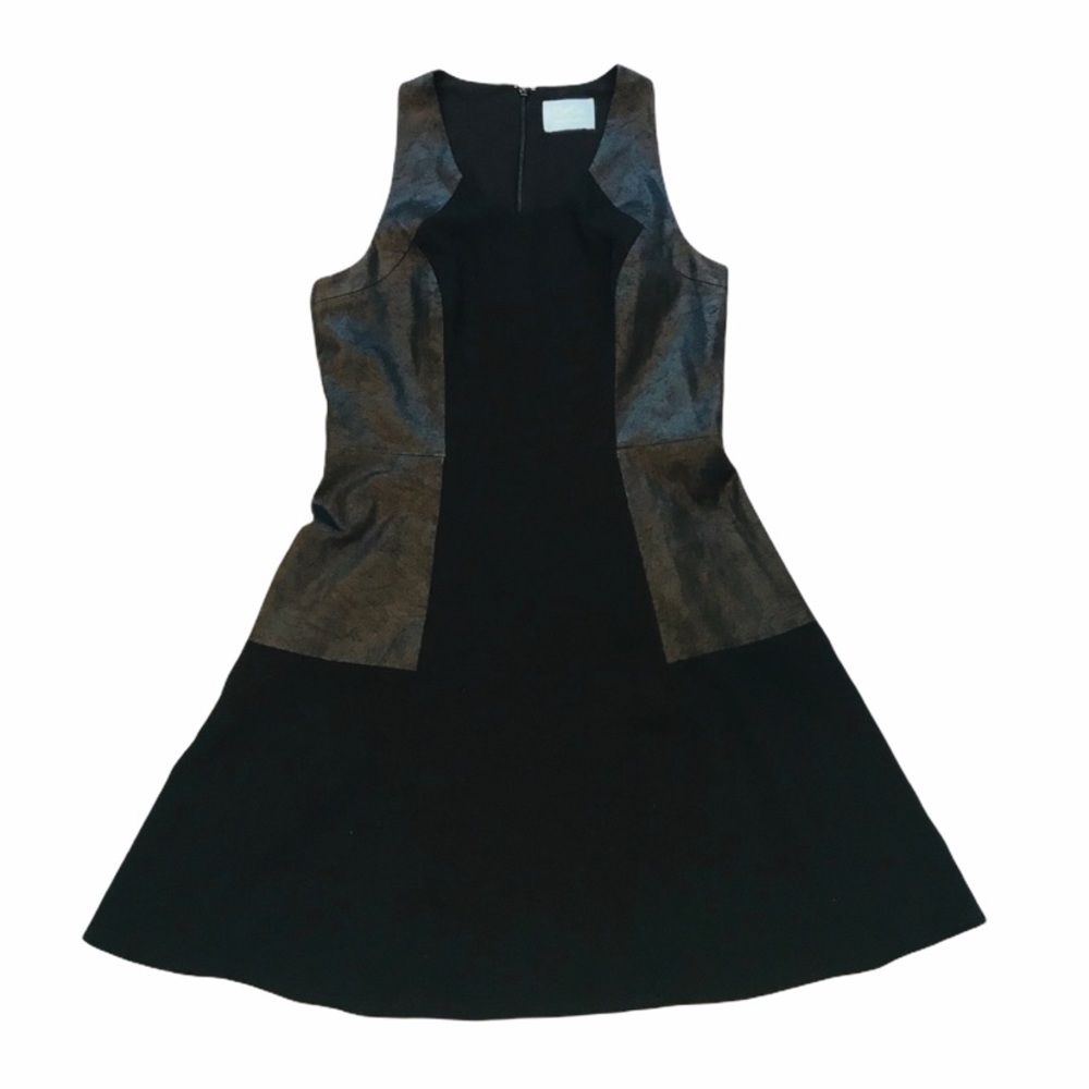 Cece**Black Leather Side Panel Dress**US 4-6 - Picture 2 of 6